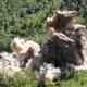 A command post of Punggye-ri nuclear test ground is blown up during the dismantlement process in Punggye-ri, North Hamgyong Province, North Korea May 24, 2018. Picture taken May 24, 2018.